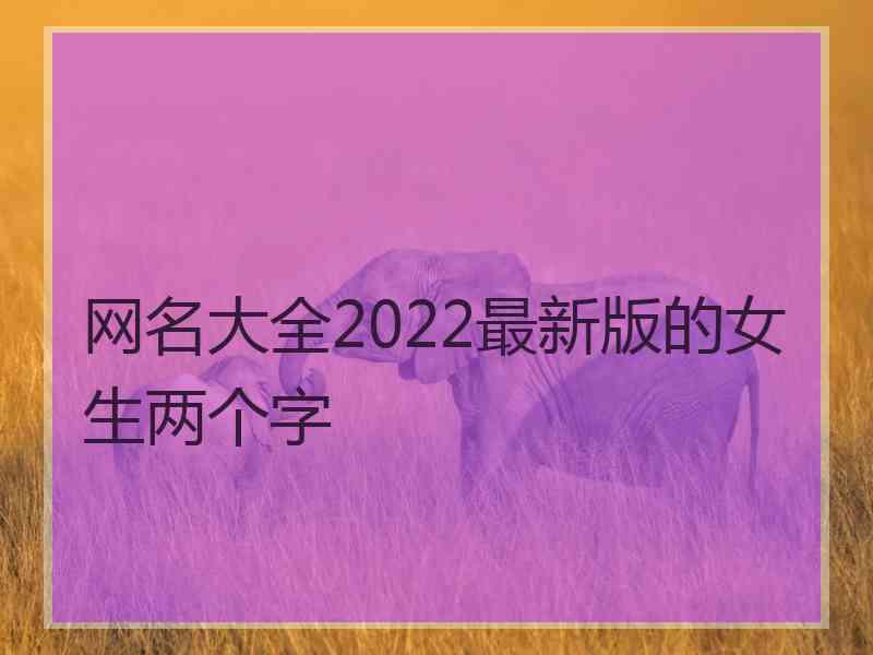 网名大全2022最新版的女生两个字