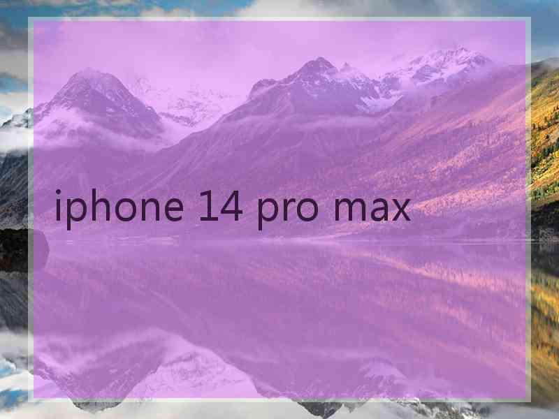 iphone 14 pro max