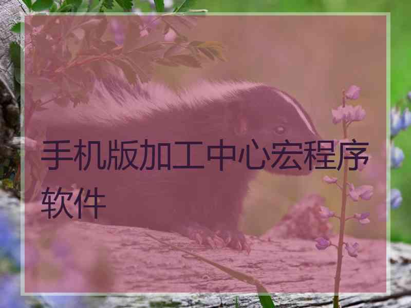 手机版加工中心宏程序软件