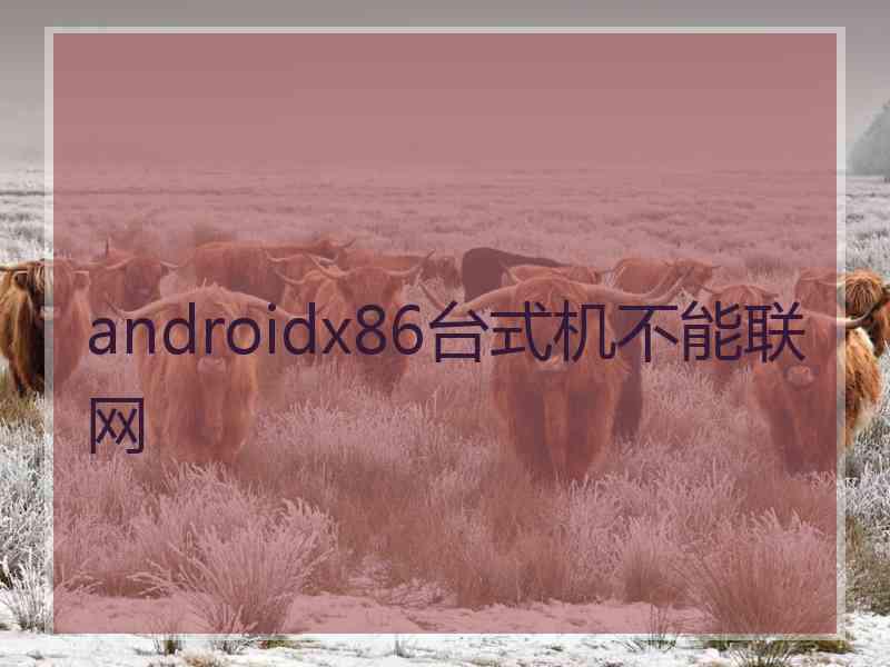 androidx86台式机不能联网