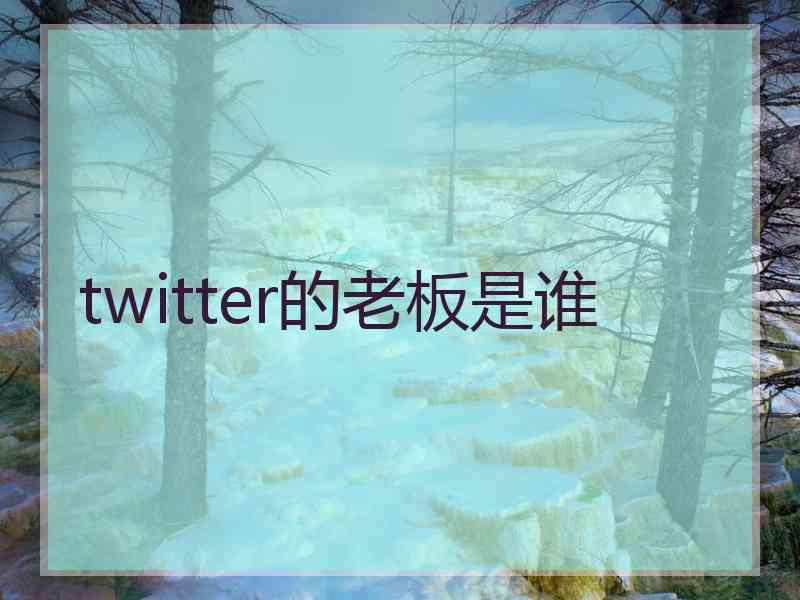 twitter的老板是谁