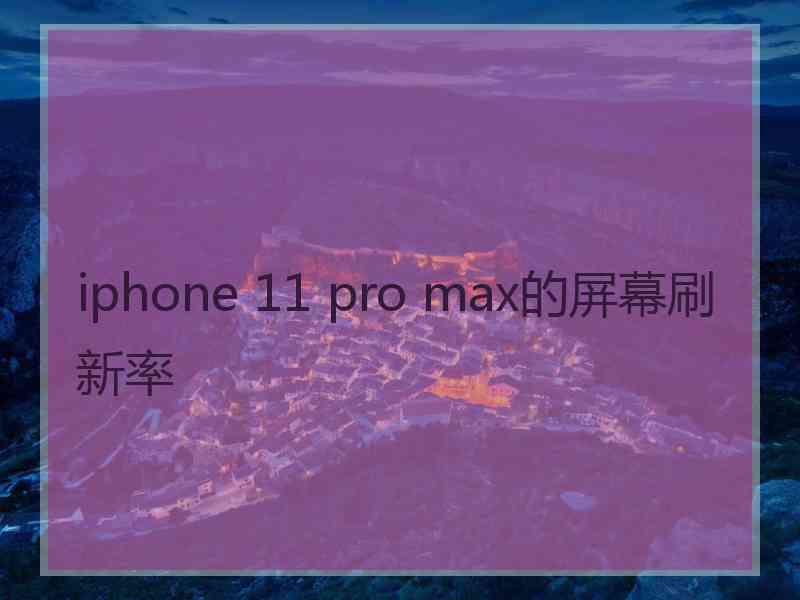 iphone 11 pro max的屏幕刷新率