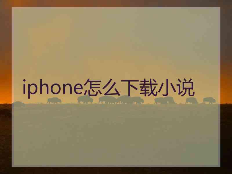 iphone怎么下载小说