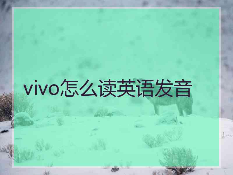 vivo怎么读英语发音