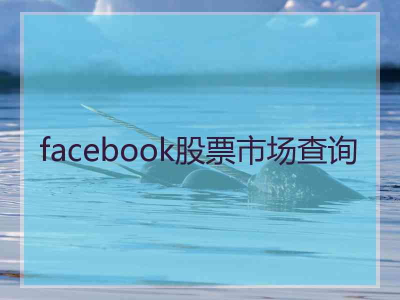 facebook股票市场查询