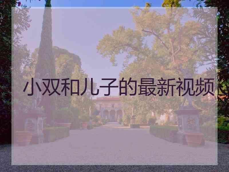 小双和儿子的最新视频