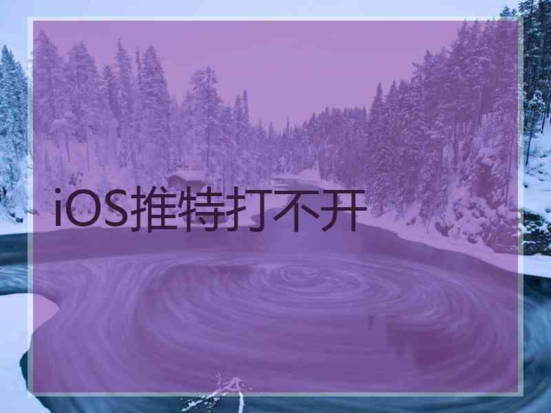 iOS推特打不开