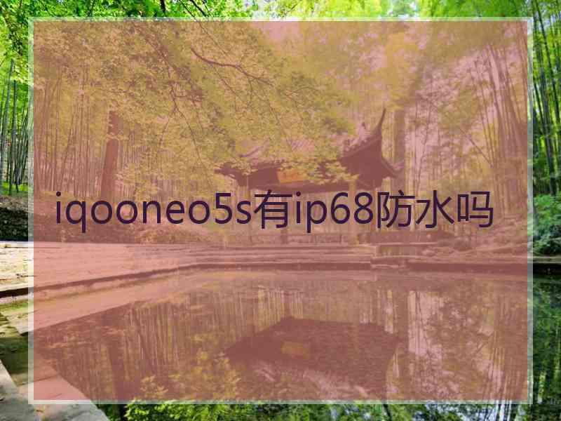 iqooneo5s有ip68防水吗