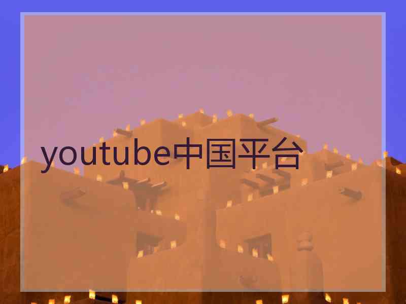 youtube中国平台