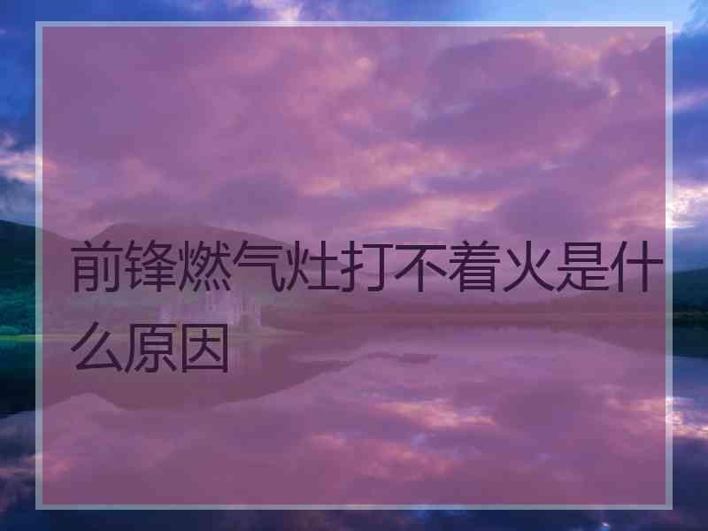 前锋燃气灶打不着火是什么原因