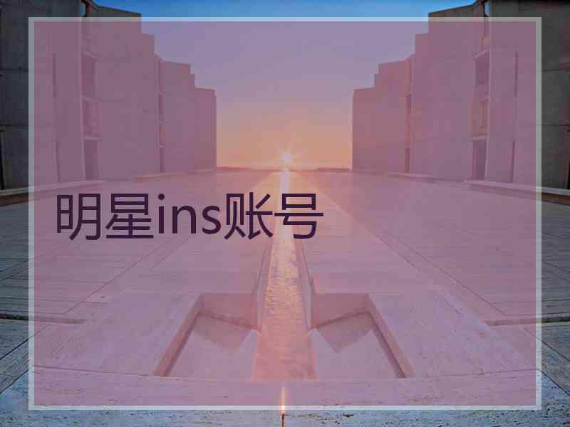 明星ins账号