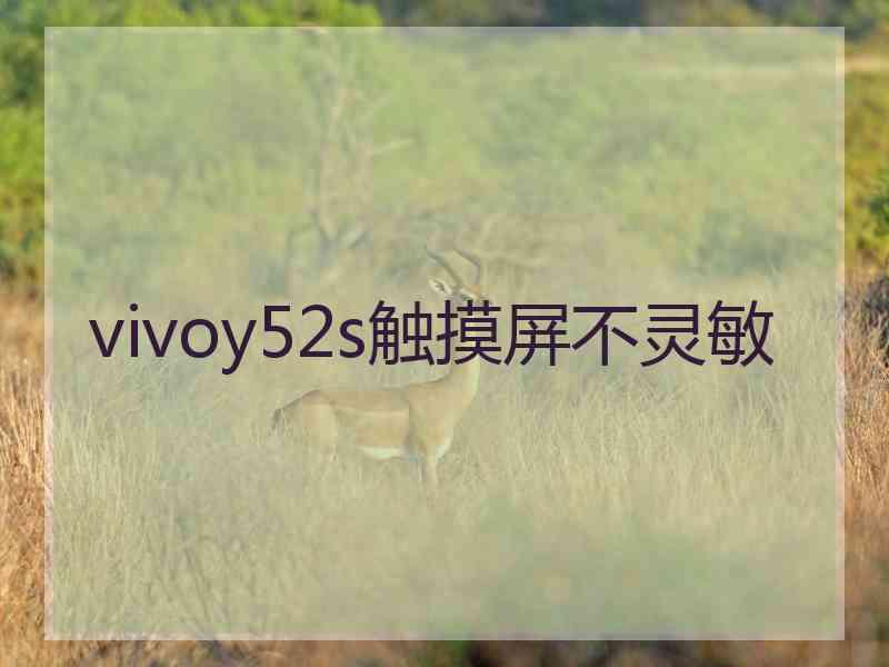 vivoy52s触摸屏不灵敏