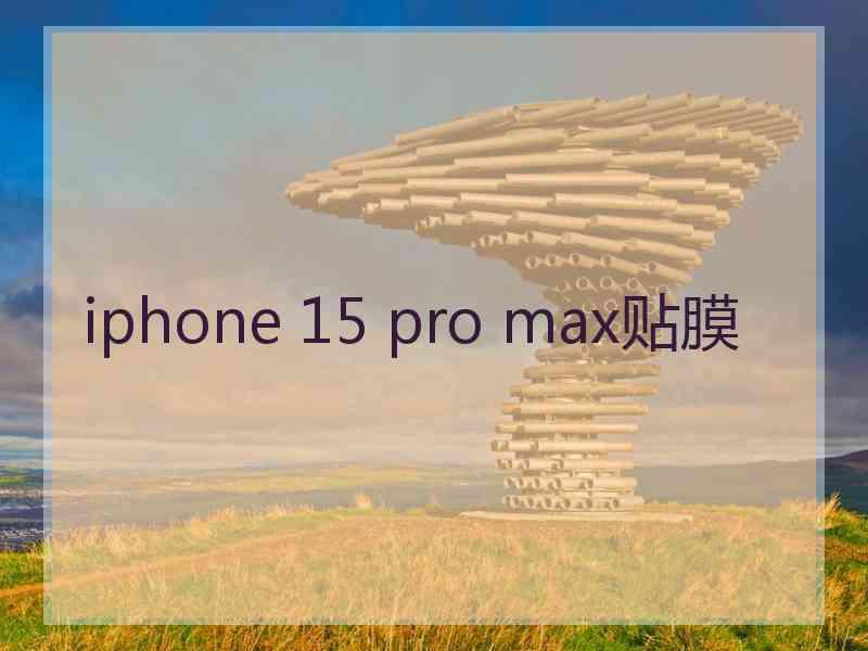 iphone 15 pro max贴膜