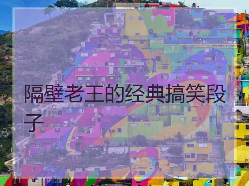 隔壁老王的经典搞笑段子