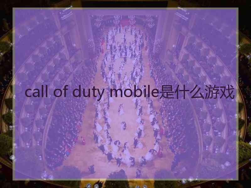 call of duty mobile是什么游戏