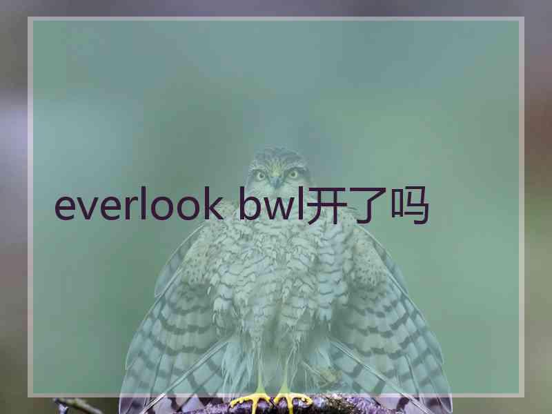 everlook bwl开了吗