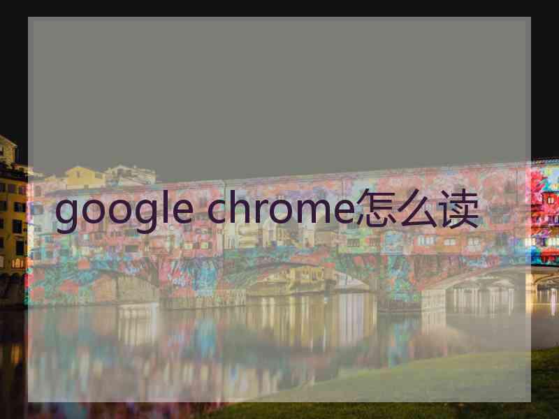 google chrome怎么读