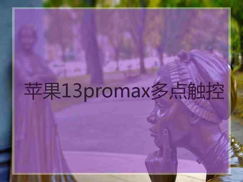 苹果13promax多点触控