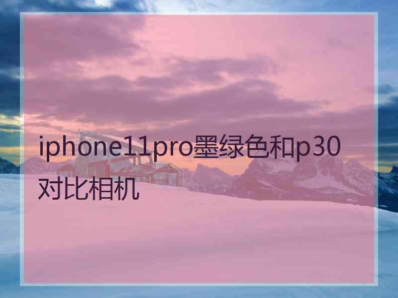 iphone11pro墨绿色和p30对比相机