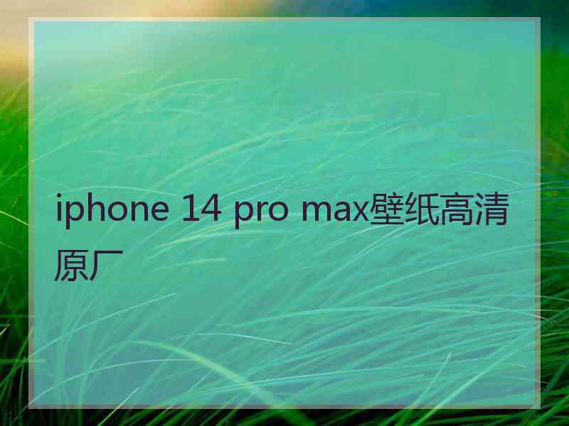 iphone 14 pro max壁纸高清原厂