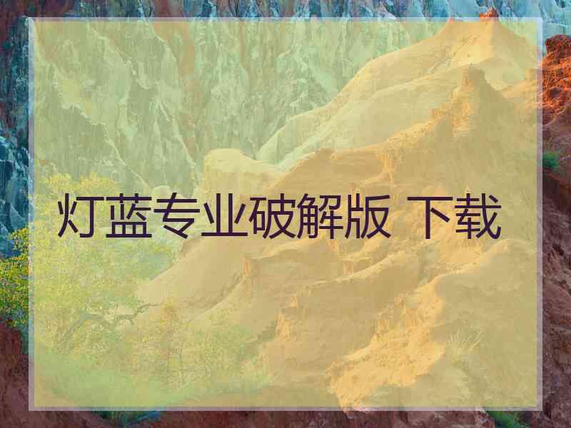 灯蓝专业破解版 下载