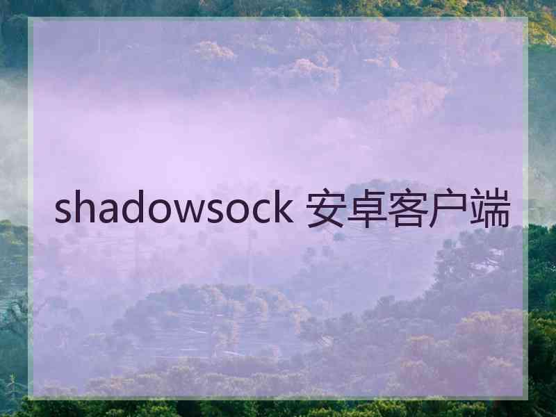 shadowsock 安卓客户端