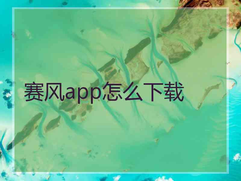 赛风app怎么下载