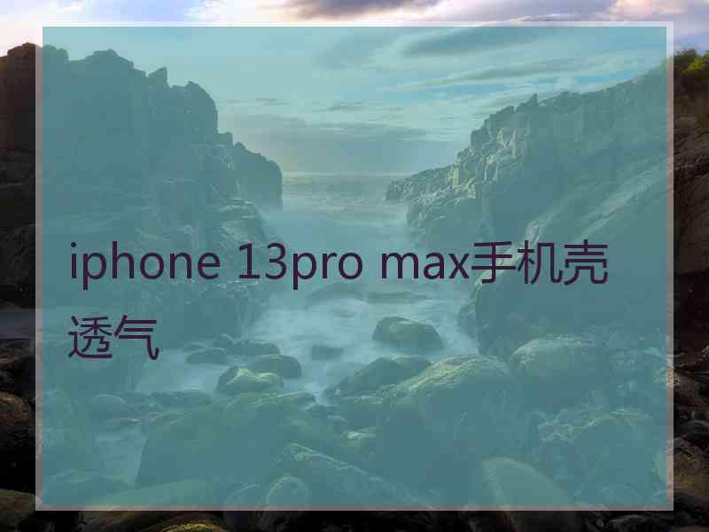 iphone 13pro max手机壳透气