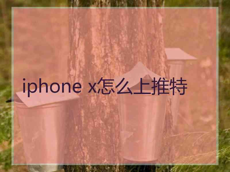 iphone x怎么上推特