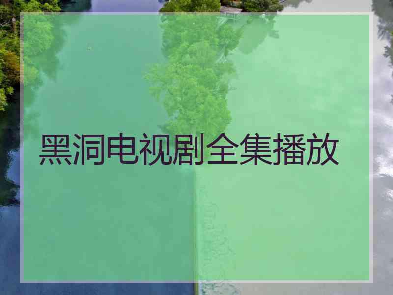 黑洞电视剧全集播放