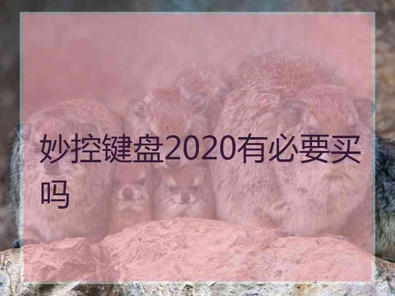 妙控键盘2020有必要买吗