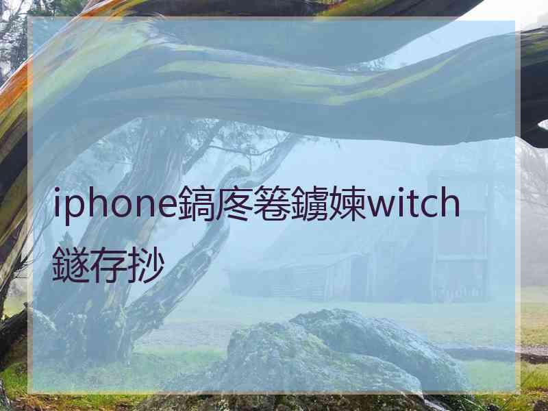 iphone鎬庝箞鐪媡witch鐩存挱