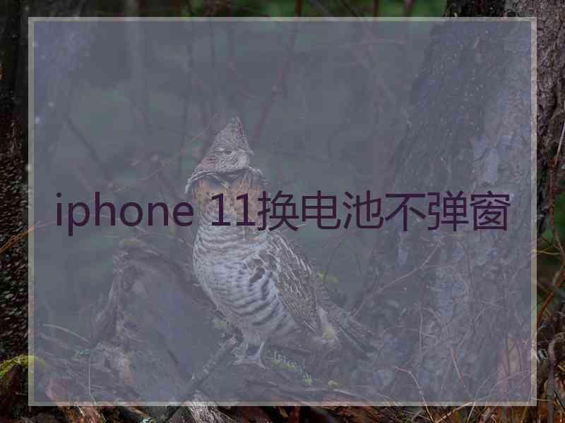 iphone 11换电池不弹窗