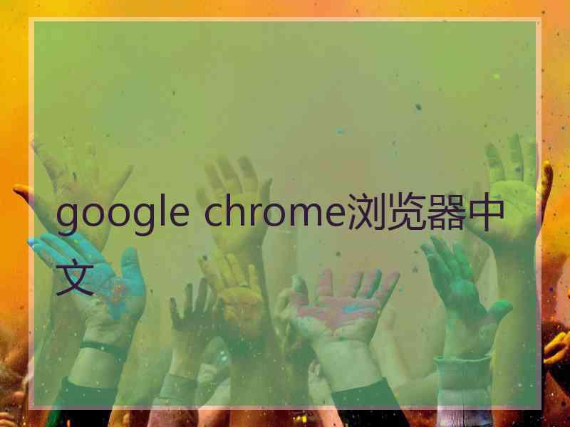 google chrome浏览器中文