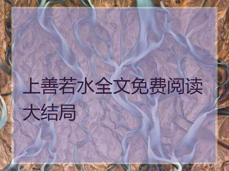 上善若水全文免费阅读大结局