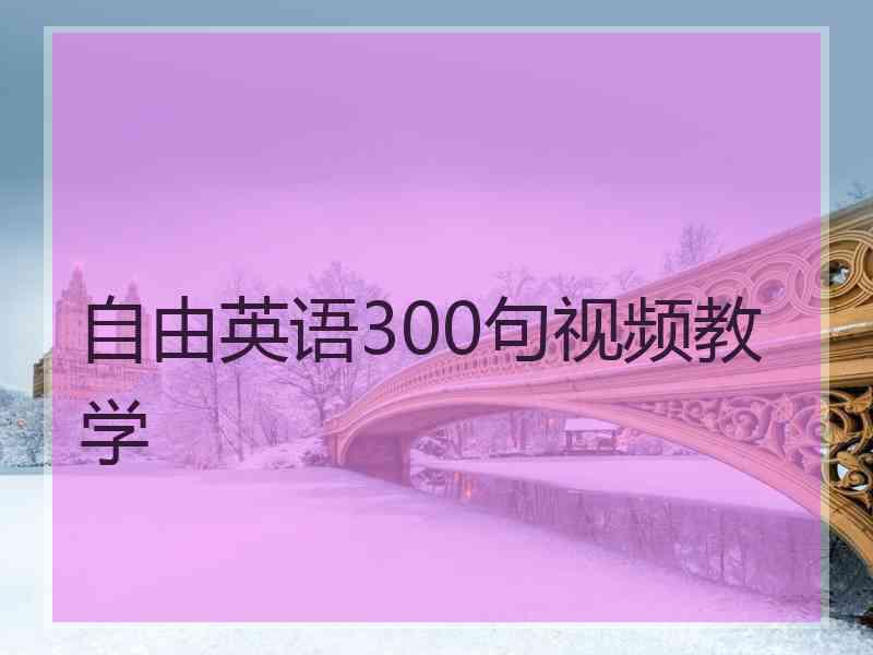 自由英语300句视频教学