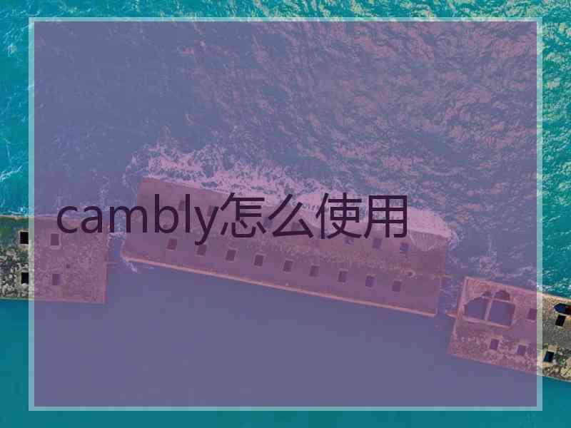 cambly怎么使用