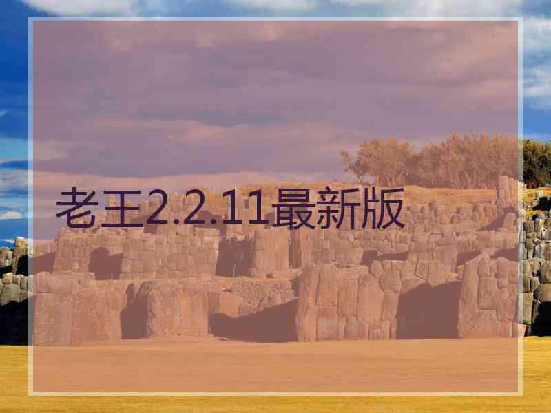 老王2.2.11最新版