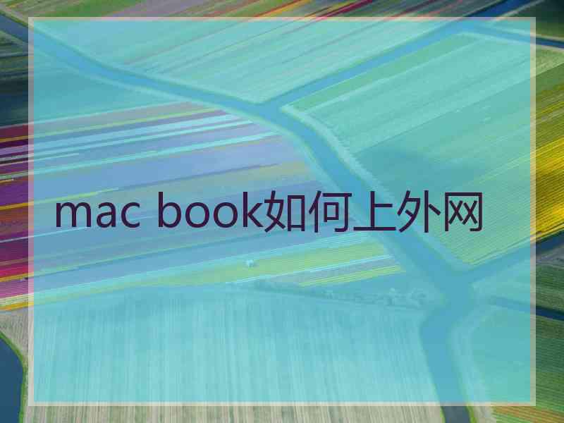 mac book如何上外网