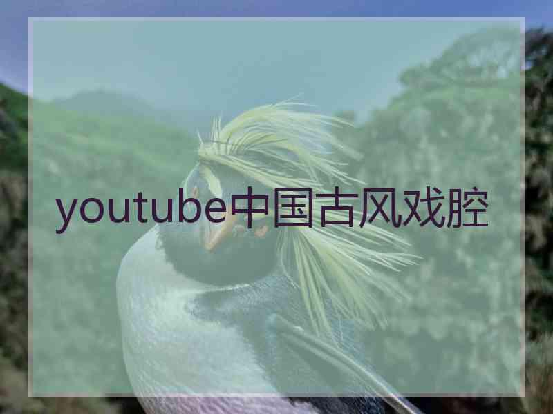 youtube中国古风戏腔