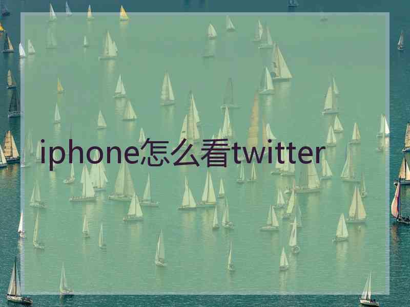 iphone怎么看twitter