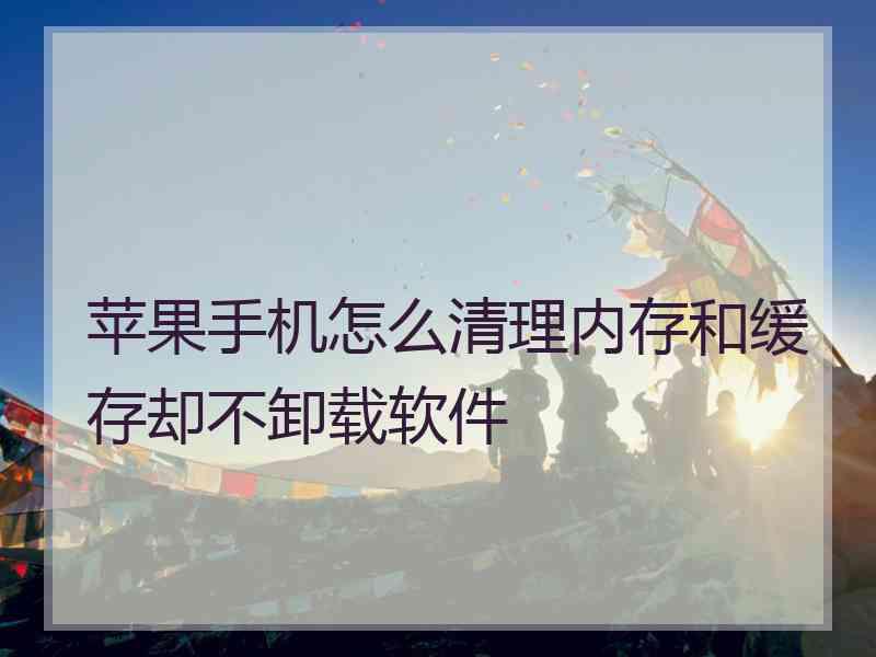 苹果手机怎么清理内存和缓存却不卸载软件