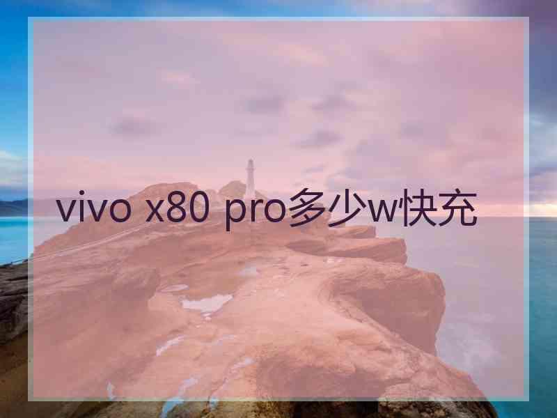 vivo x80 pro多少w快充