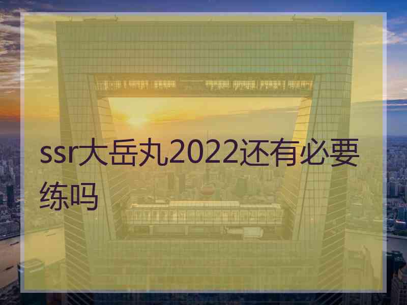 ssr大岳丸2022还有必要练吗