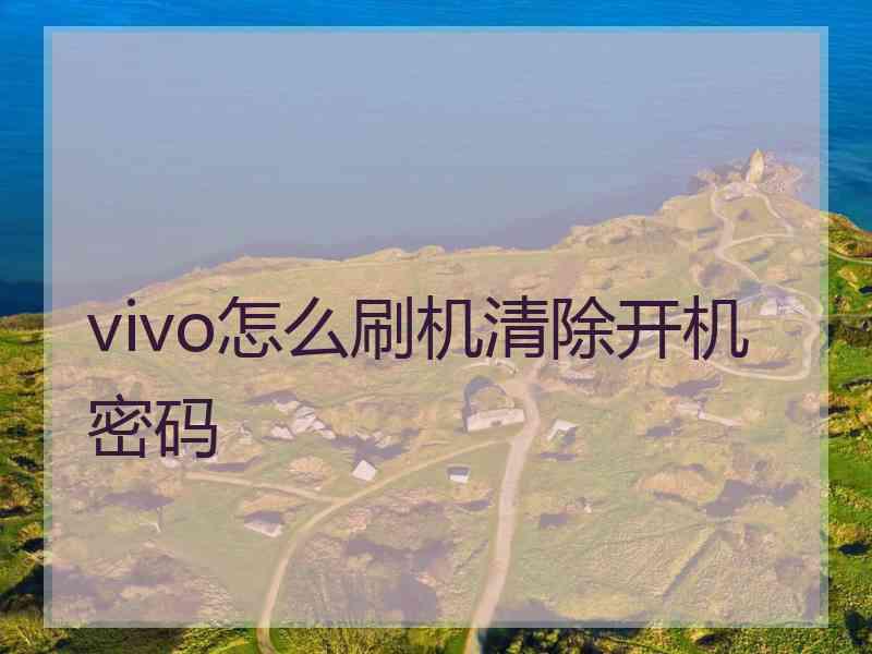 vivo怎么刷机清除开机密码