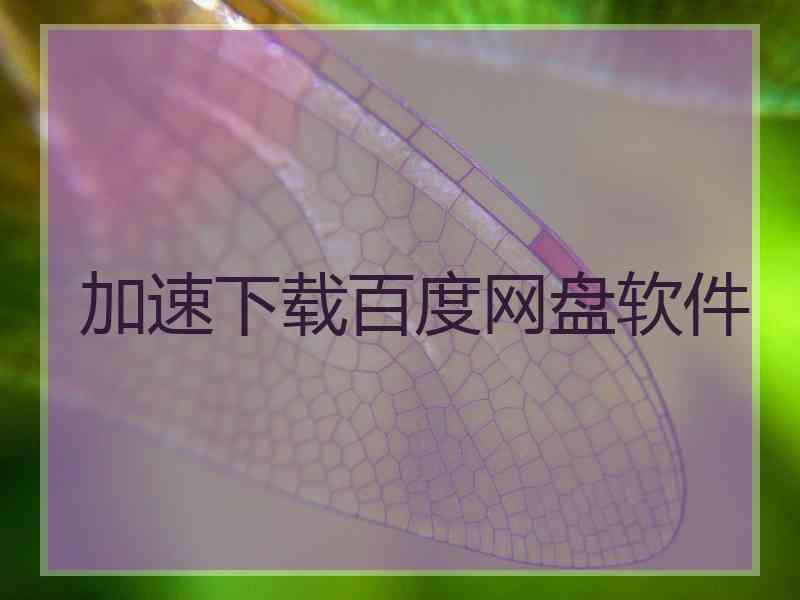 加速下载百度网盘软件