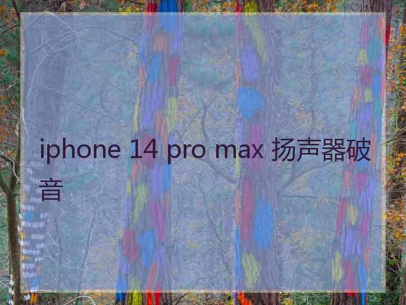 iphone 14 pro max 扬声器破音