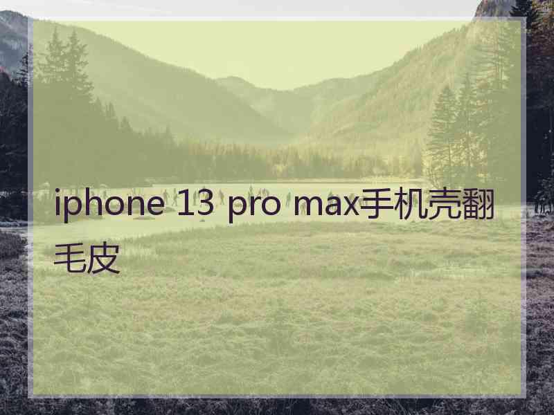 iphone 13 pro max手机壳翻毛皮