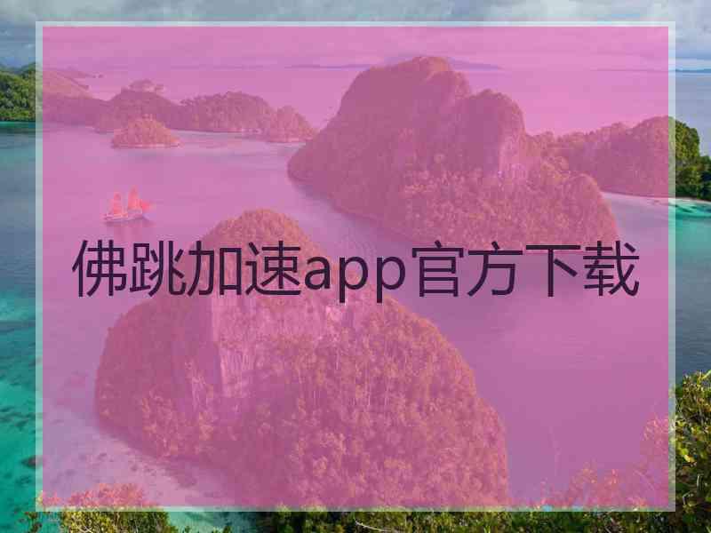 佛跳加速app官方下载