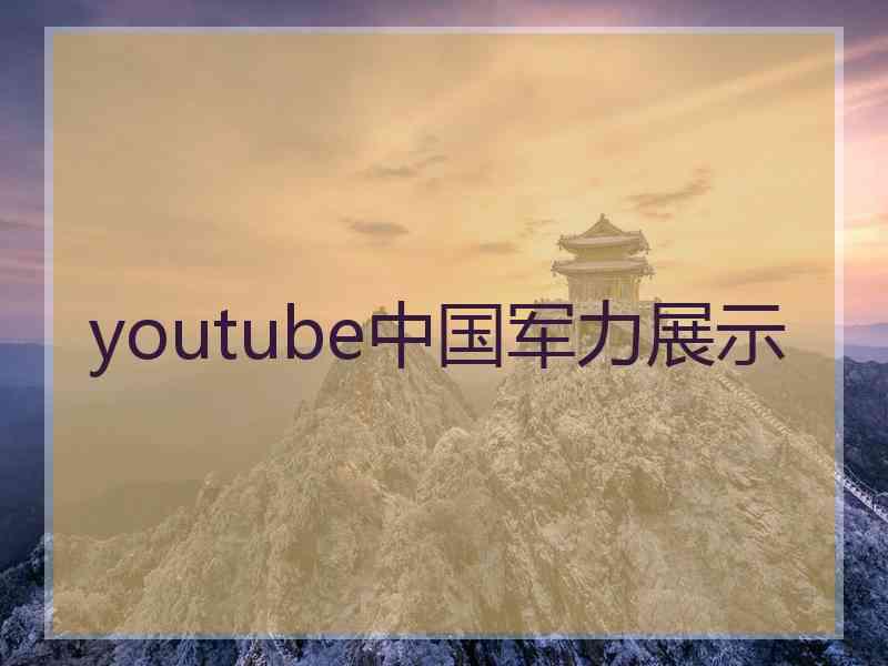 youtube中国军力展示